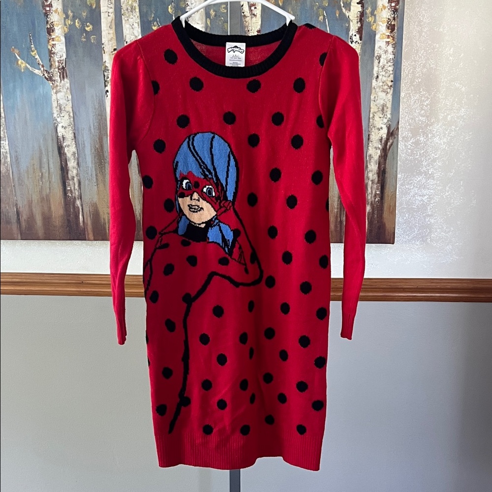 Miraculous Ladybug Red Polka Dot Sweater Dress